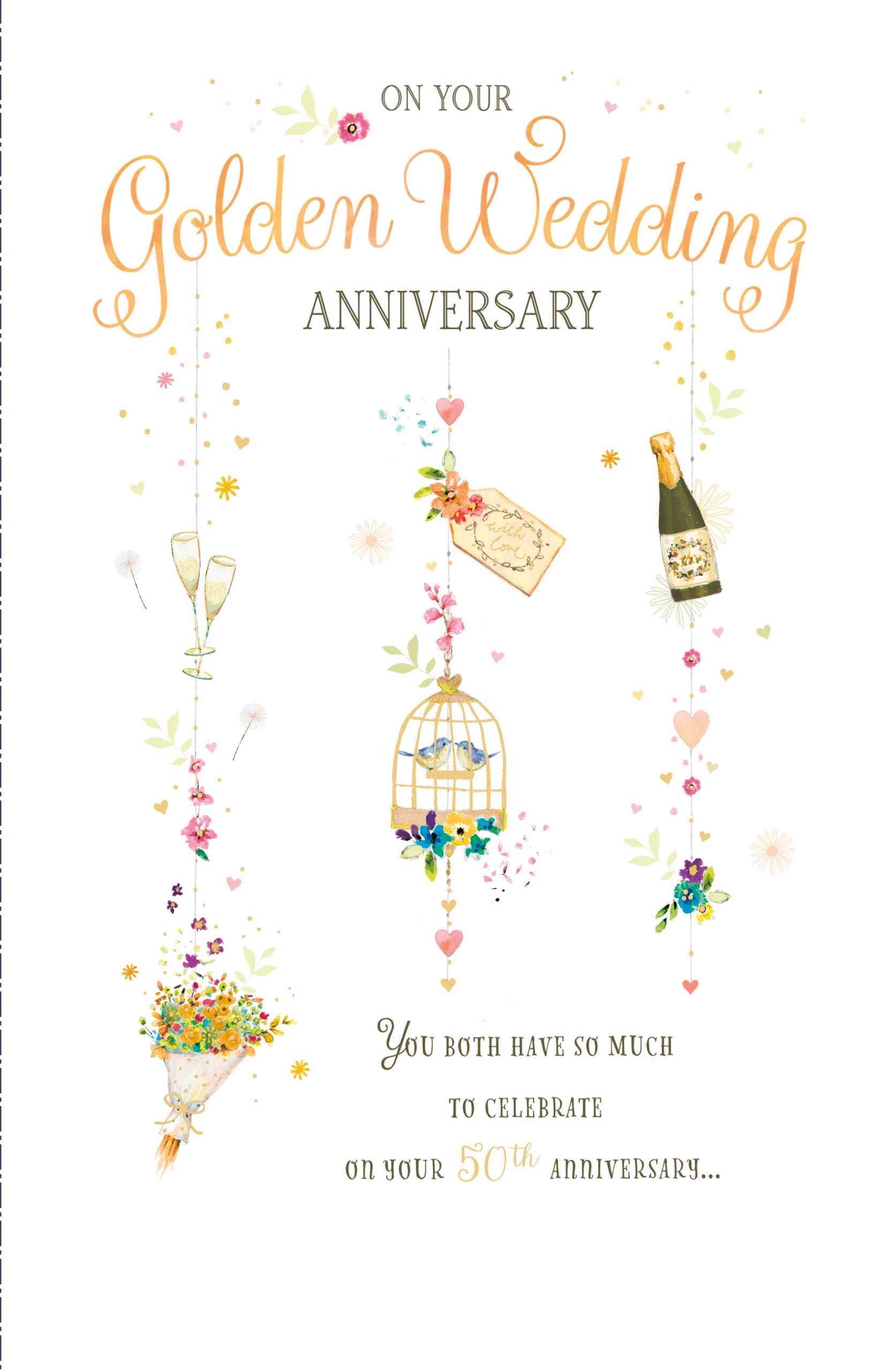 50th Wedding Anniversary - Golden