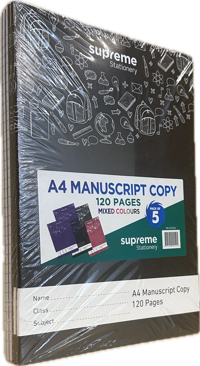 A4 Manuscript 120 Pages - 5 Pack