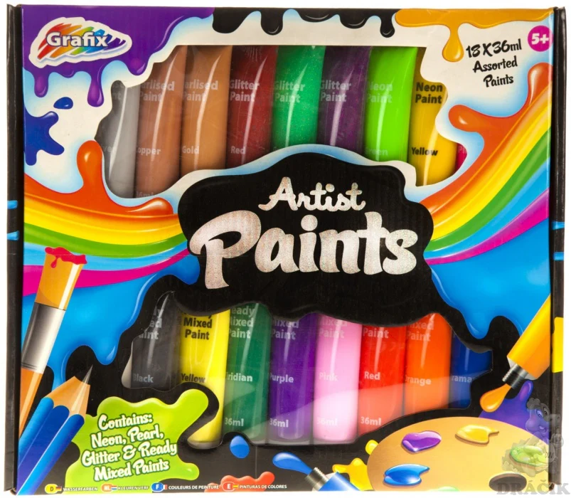 Grafix Big 36 Tube Artist Paint Set