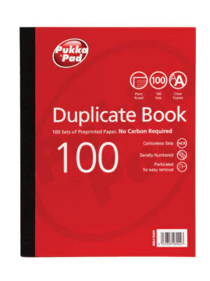 Carbonless Duplicate Book 248 X 187mm