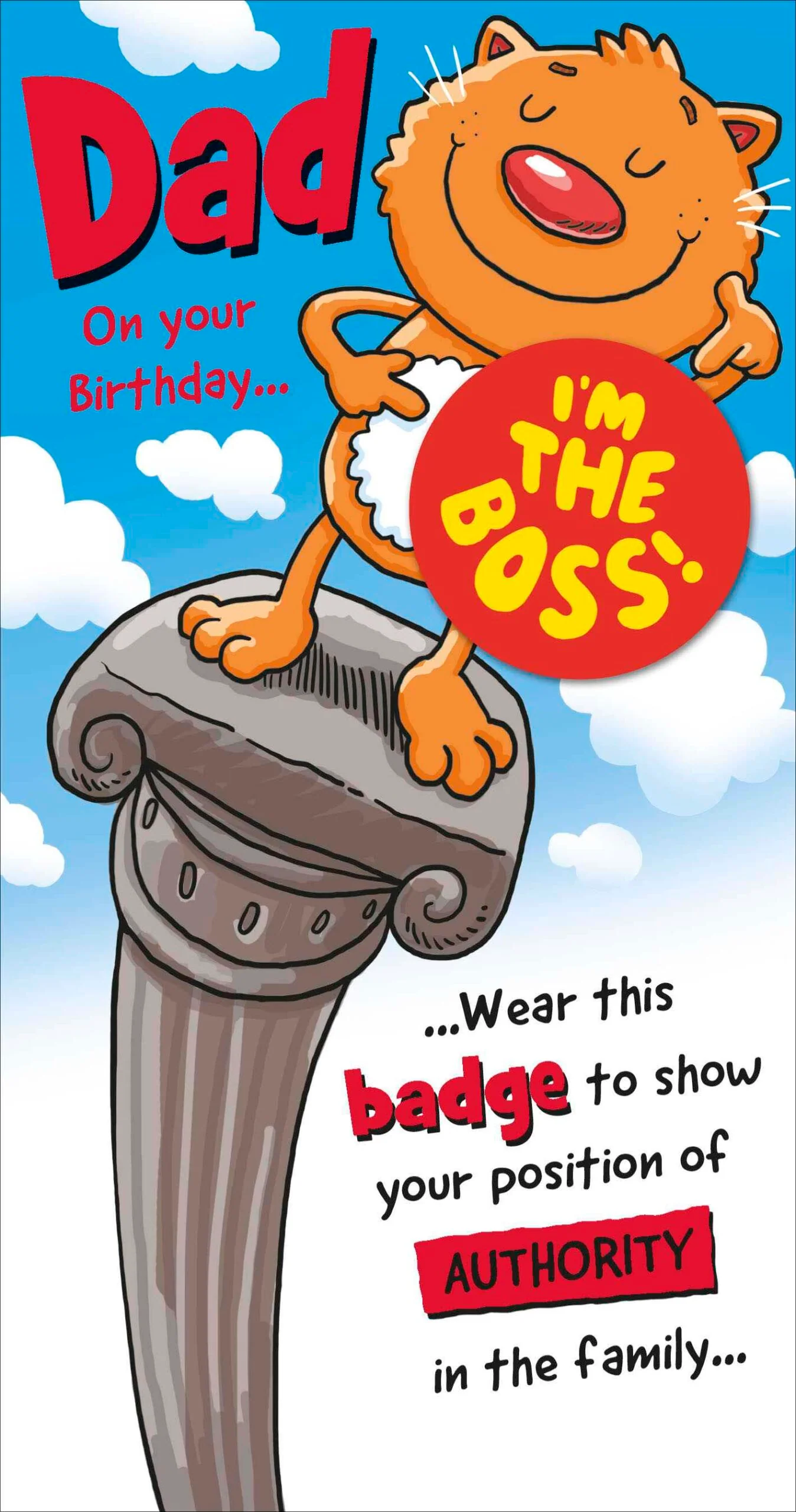 Dad Birthday (With I'm The Boss Badge)