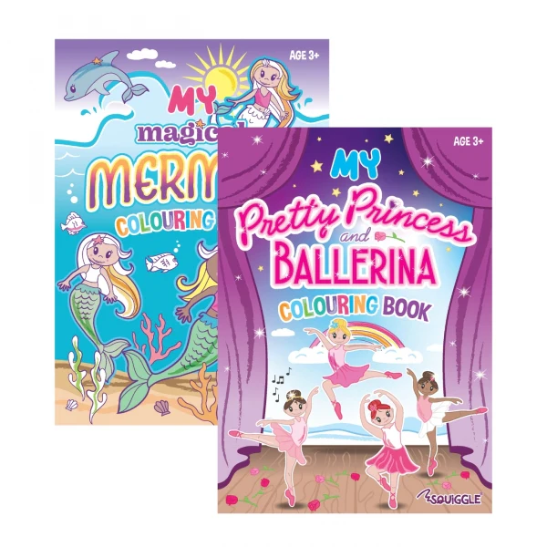 My Pretty Princess & Ballerina/My Magical Mermaid Colouring Book