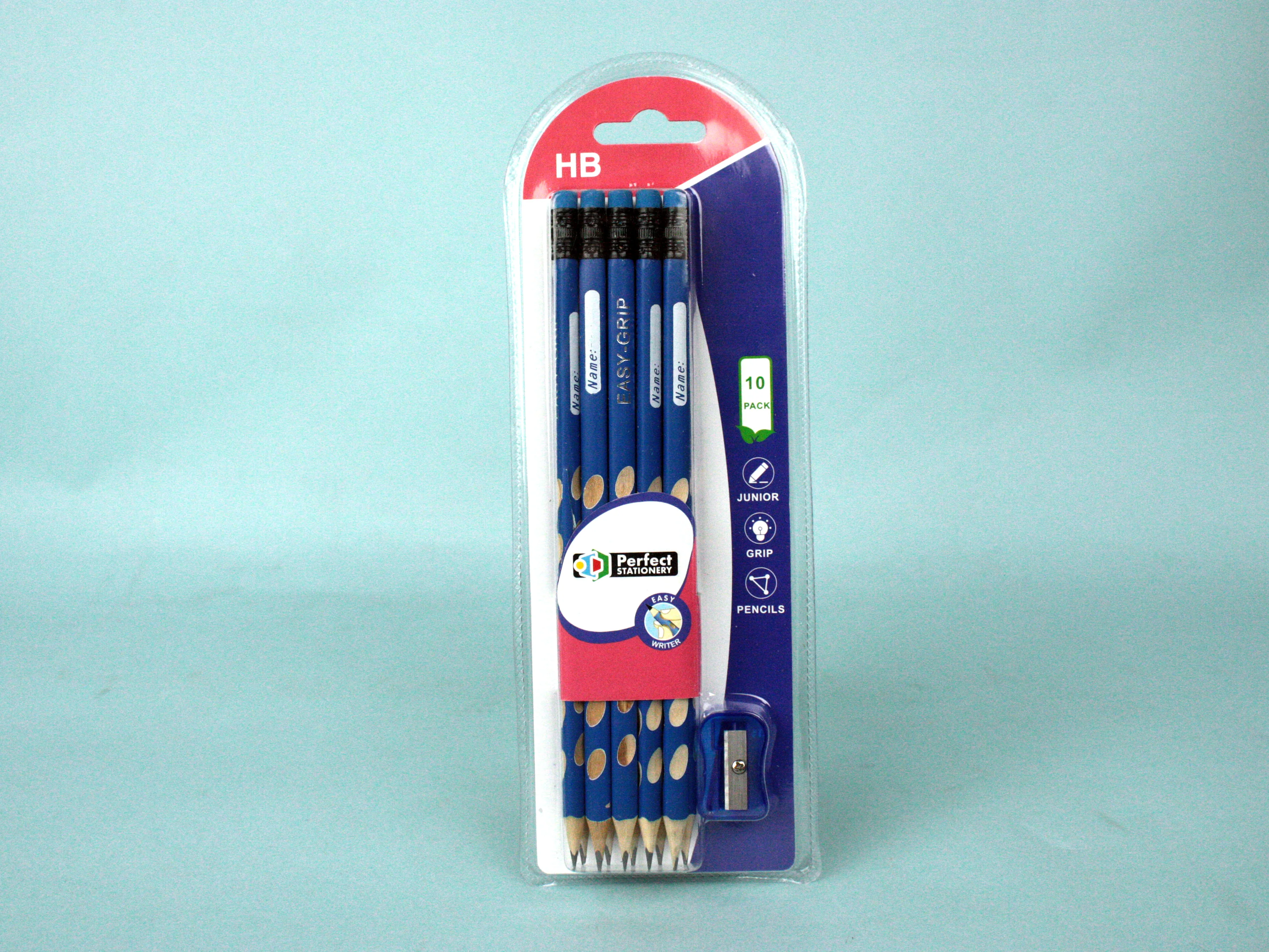 PENCILS CLAM SHELL 10PK BLUE COL[24]