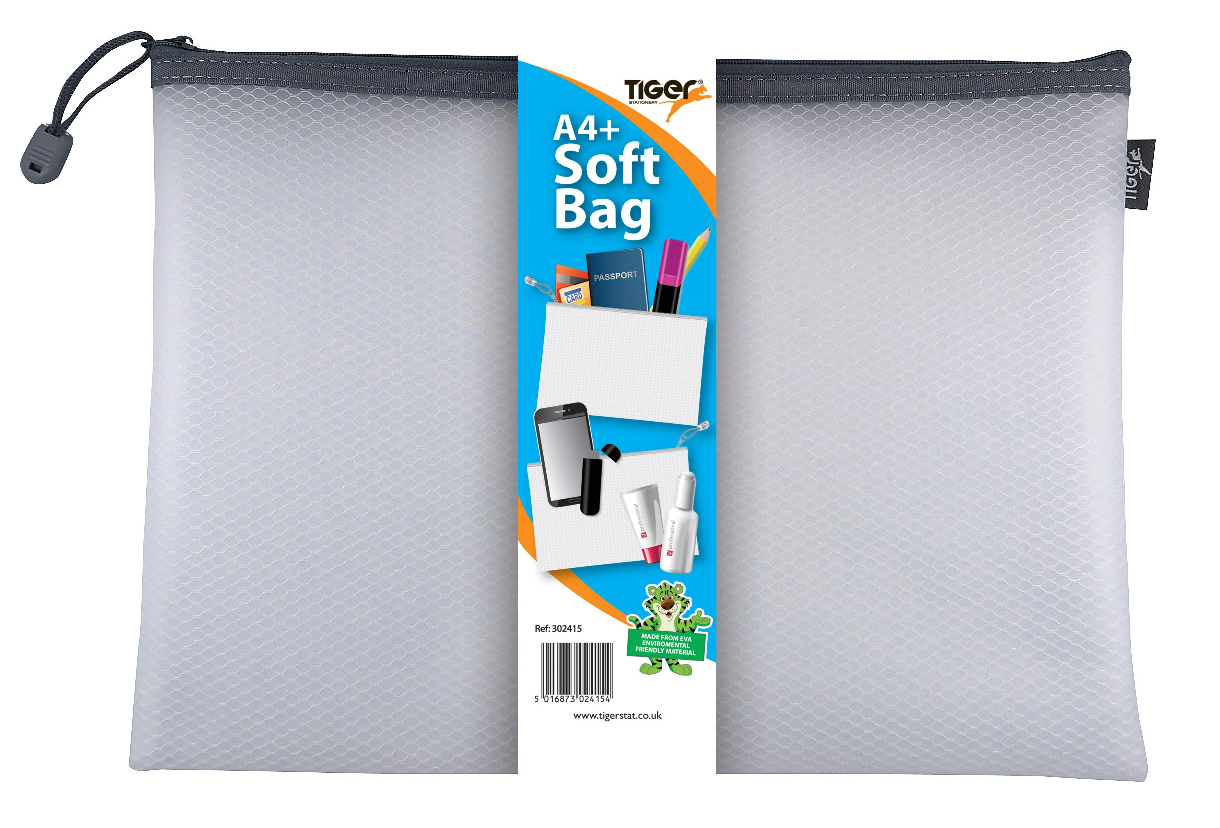 Tiger Stationery A4+ Soft Touch Mesh Bag