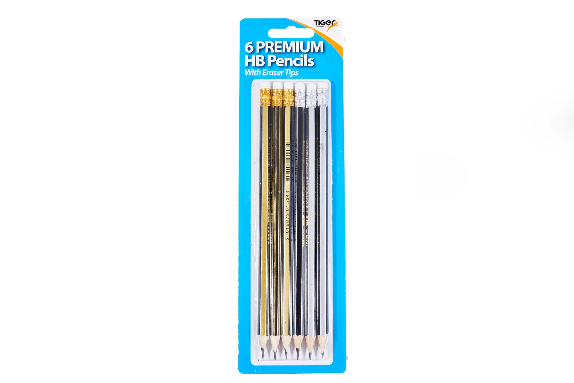 Tiger Stationery HB Pencils With Eraser